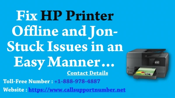 Fix HP Printer Offline and Jon-Stuck Issues in an Easy Manner