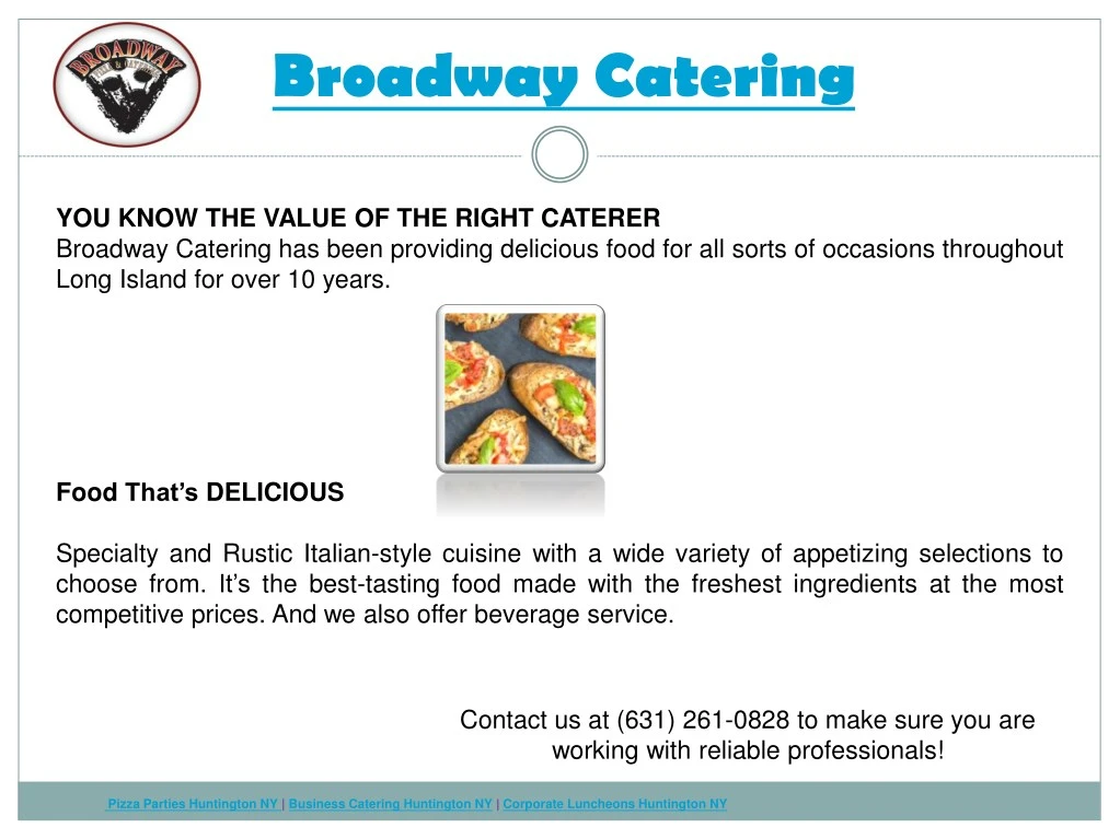 broadway catering