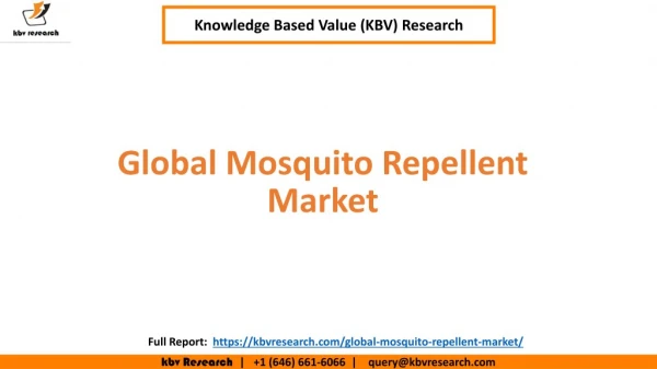 Global Mosquito Repellent Market Size