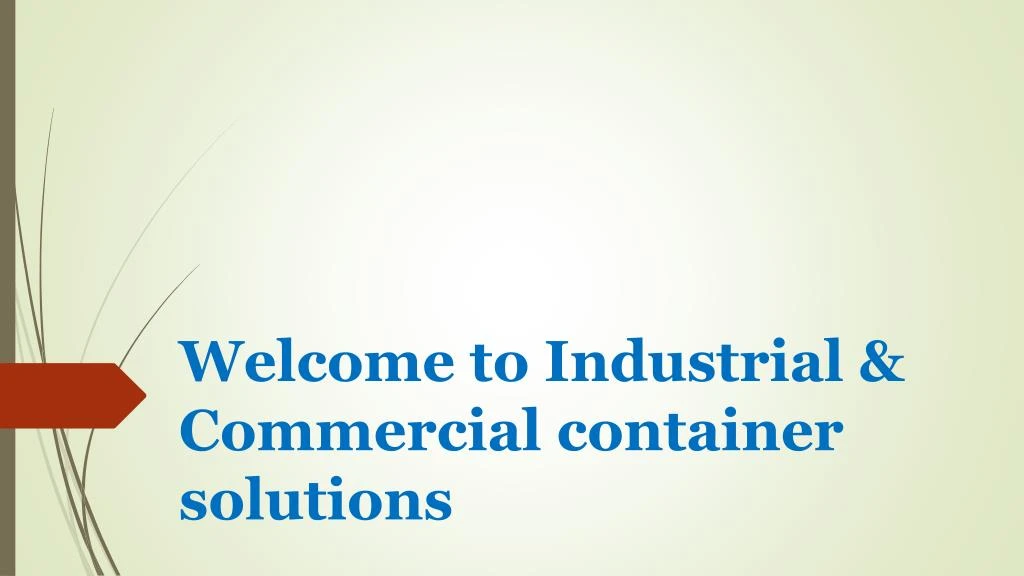 welcome to industrial commercial container solutions