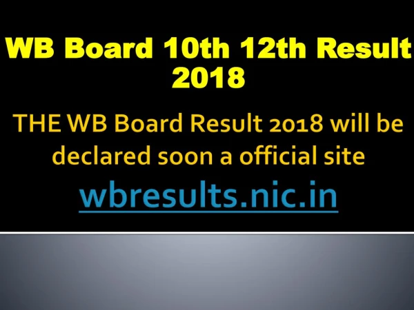 WB Board Result 2018