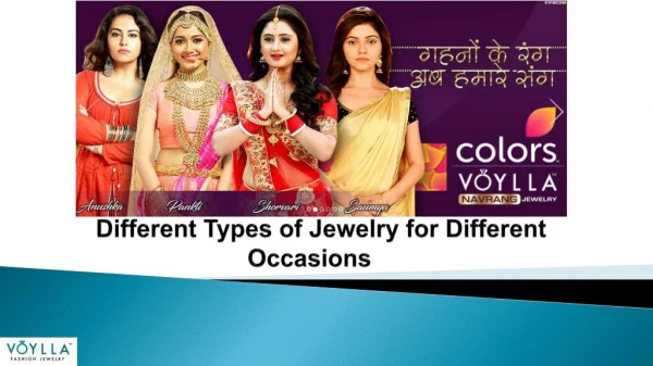 Different Types of Jewelry for Different Occasions