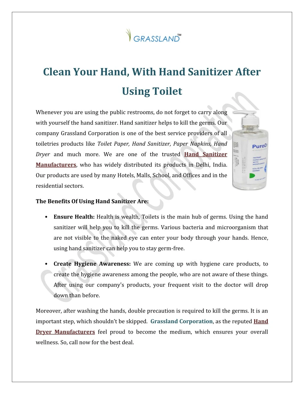 clean your hand with hand sanitizer after
