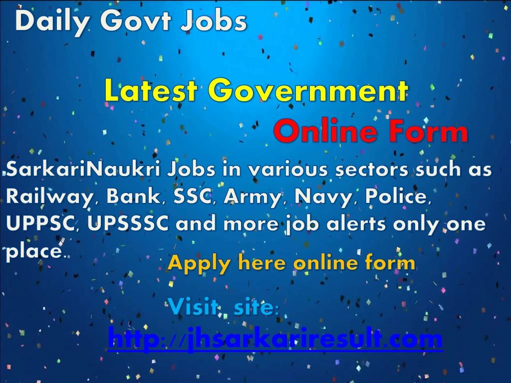 daily govt jobs