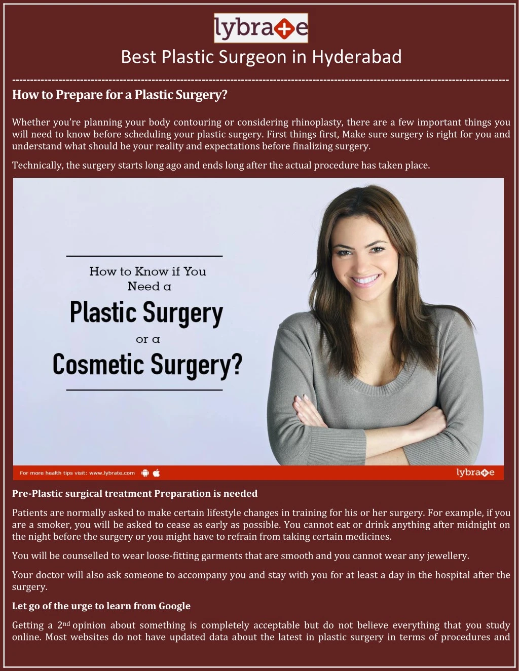best plastic surgeon in hyderabad how to prepare
