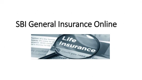 SBI General Insurance Online