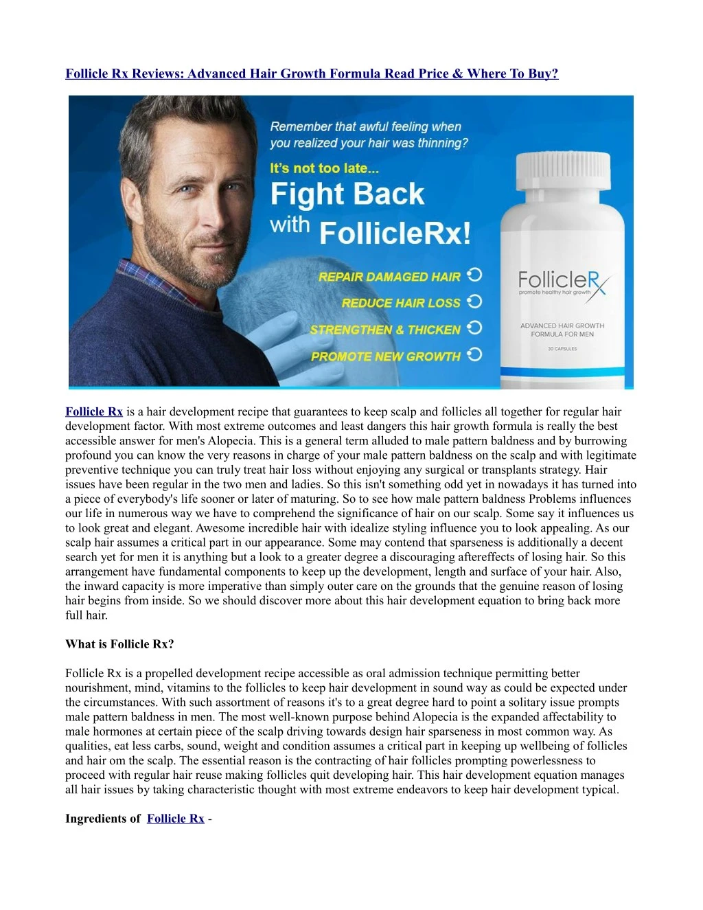 follicle rx reviews advanced hair growth formula