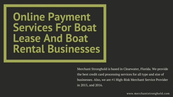 Online Payment Services For Boat Lease And Boat Rental Businesses