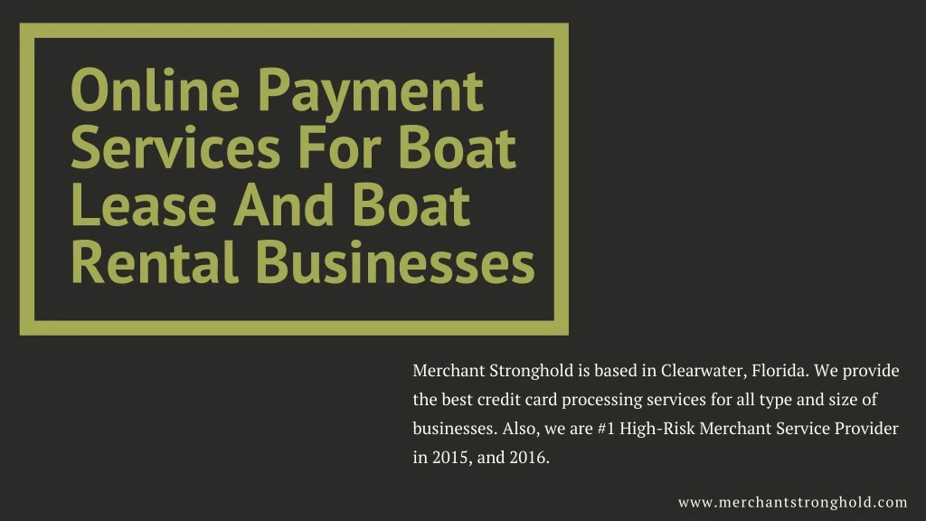 online payment services for boat lease and boat