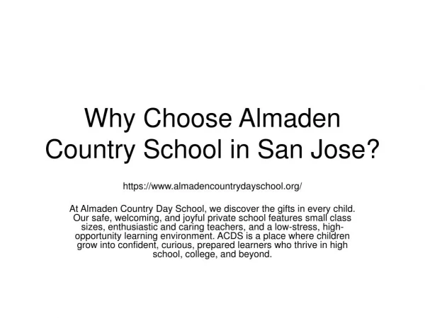 San Jose Private Independent School