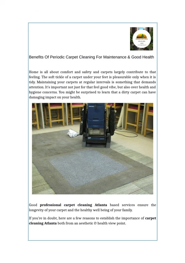 Benefits Of Periodic Carpet Cleaning For Maintenance & Good Health