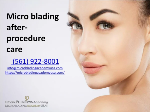 Micro blading after-procedure care