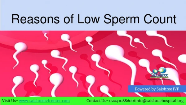 Reasons of Low Sperm count by Saishree IVF