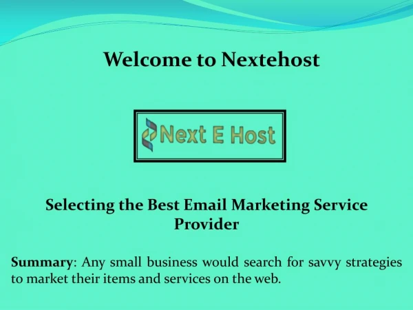 Enterprise email marketing, Simple Mail Transfer Protocol Server - nextehost