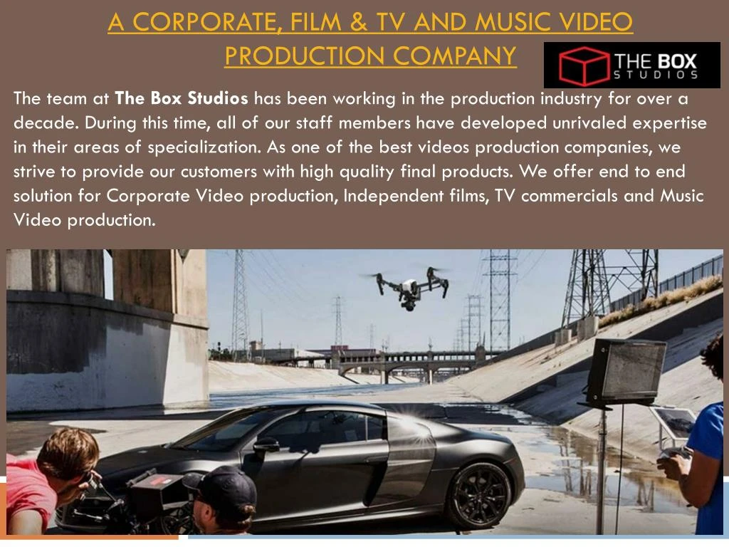 a corporate film tv and music video production company