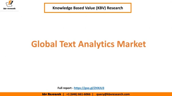 Global Text Analytics Market