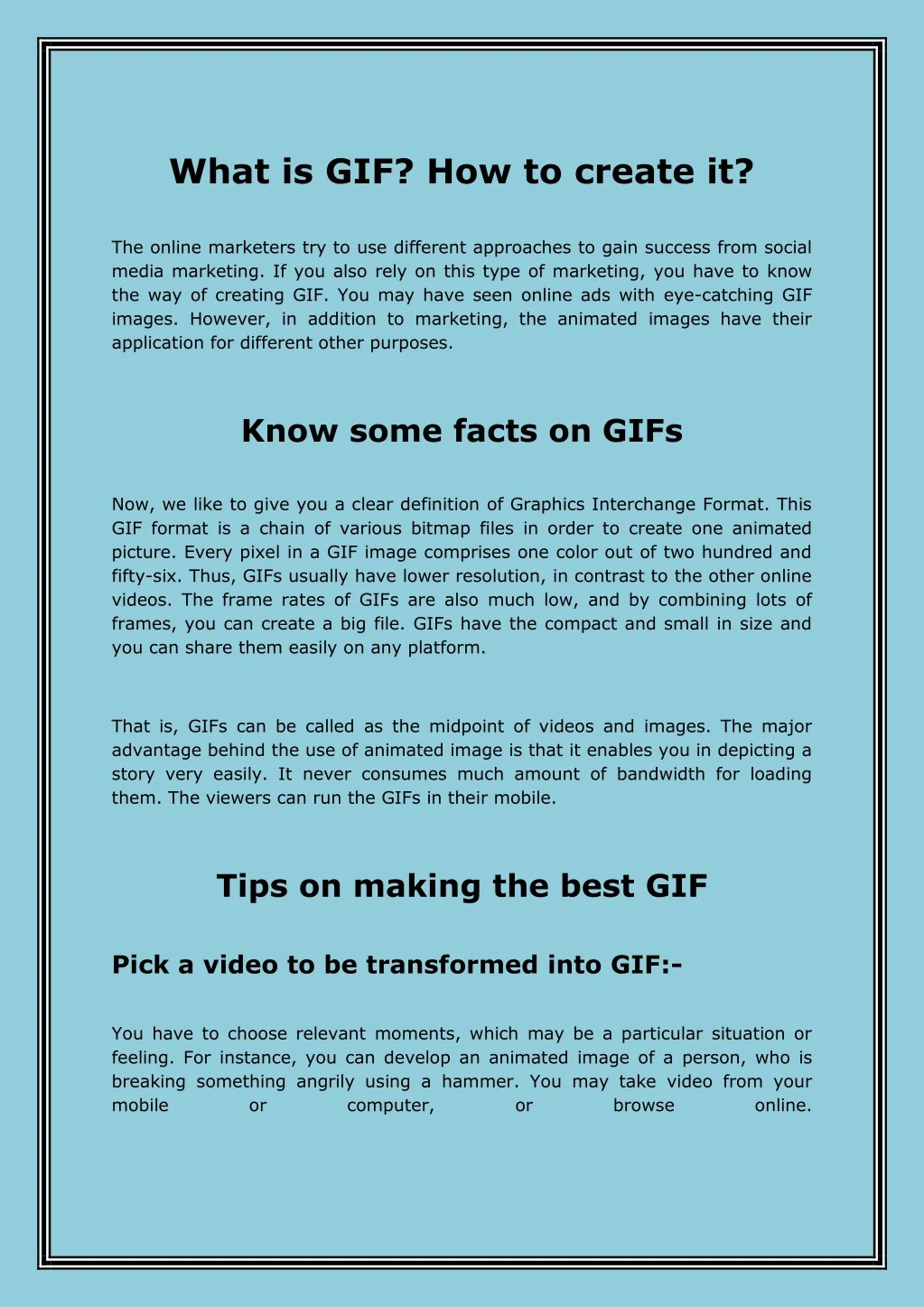 what is gif how to create it