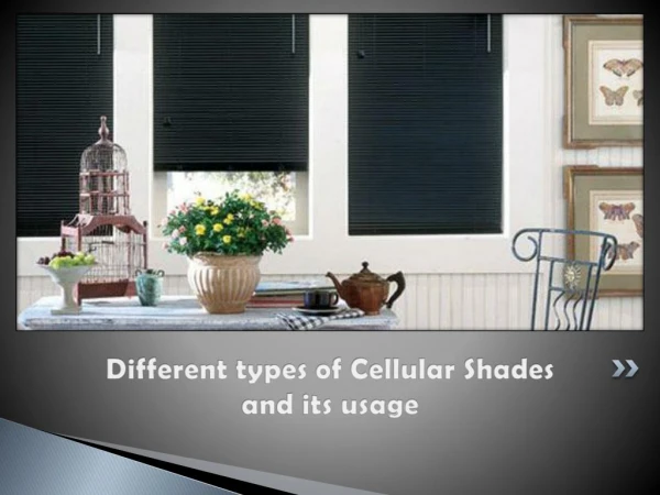 Different types of Cellular Shades and its usage