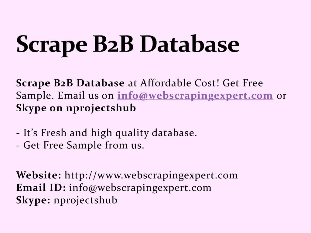 scrape b2b database