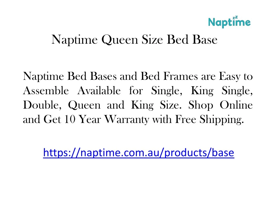 naptime queen size bed base