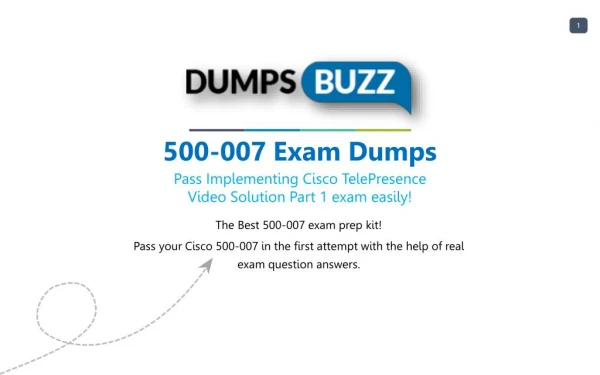 Latest and Valid 500-007 Braindumps - Pass 500-007 exam with New sample questions