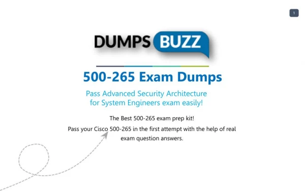 Cisco 500-265 Dumps Download 500-265 practice exam questions for Successfully Studying