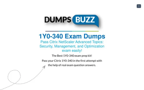 Citrix 1Y0-340 Exam Training Material with Passing Assurance on First Attempt