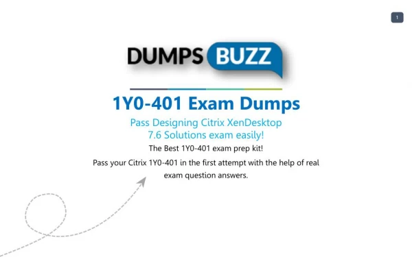 Buy 1Y0-401 VCE Question PDF Test Dumps For Immediate Success