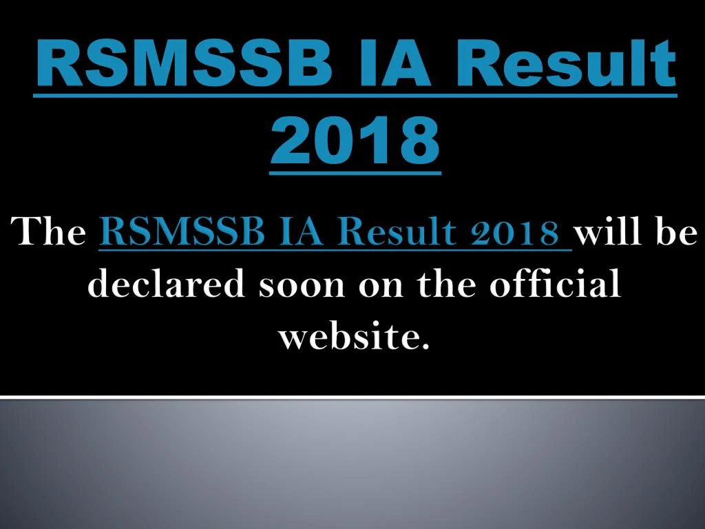 rsmssb ia result 2018