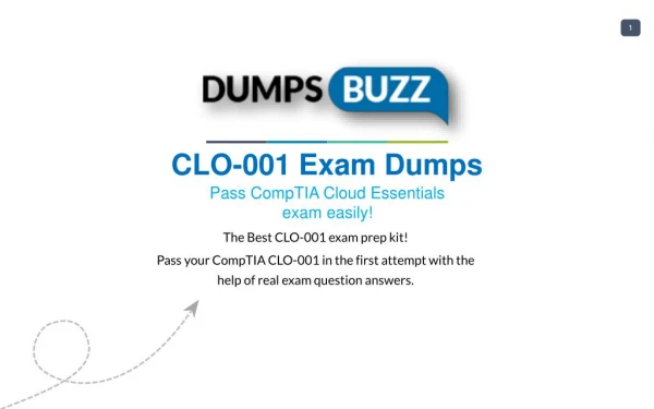 CLO-001 Exam Training Material - Get Up-to-date CompTIA CLO-001 sample questions