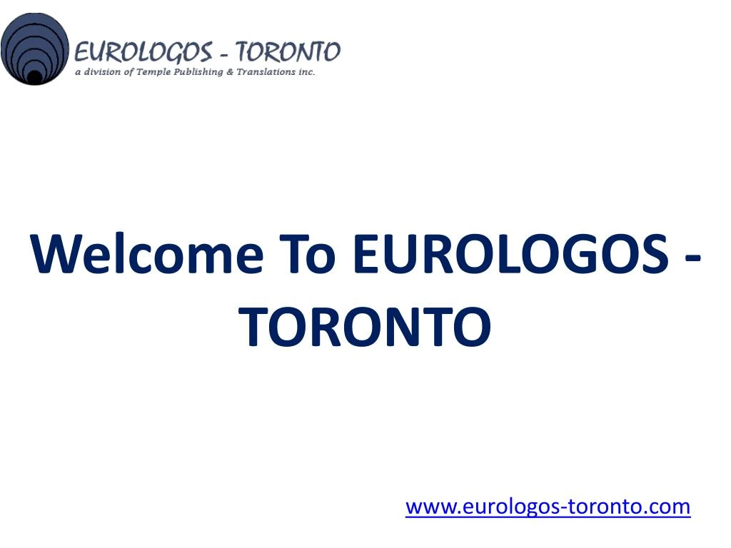 welcome to eurologos toronto