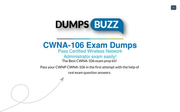 Authentic CWNP CWNA-106 PDF new questions