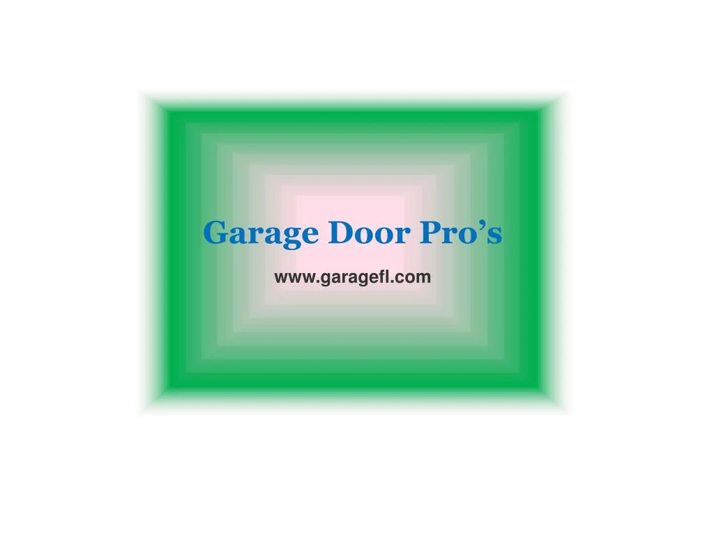 garage door pro s