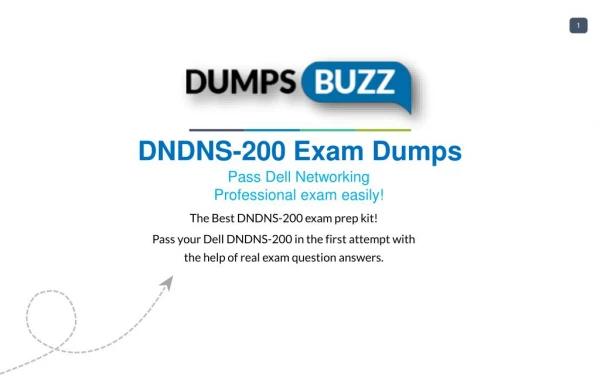 Dell DNDNS-200 Braindumps - 100% success Promise on DNDNS-200 Test