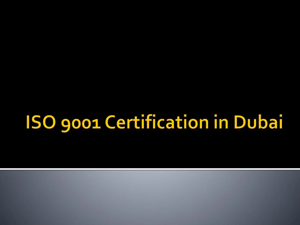 iso 9001 certification in dubai