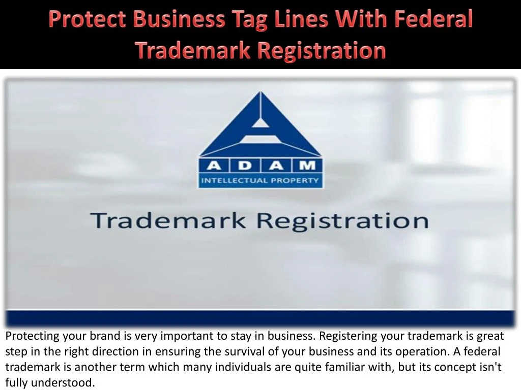 protect business tag lines with federal trademark