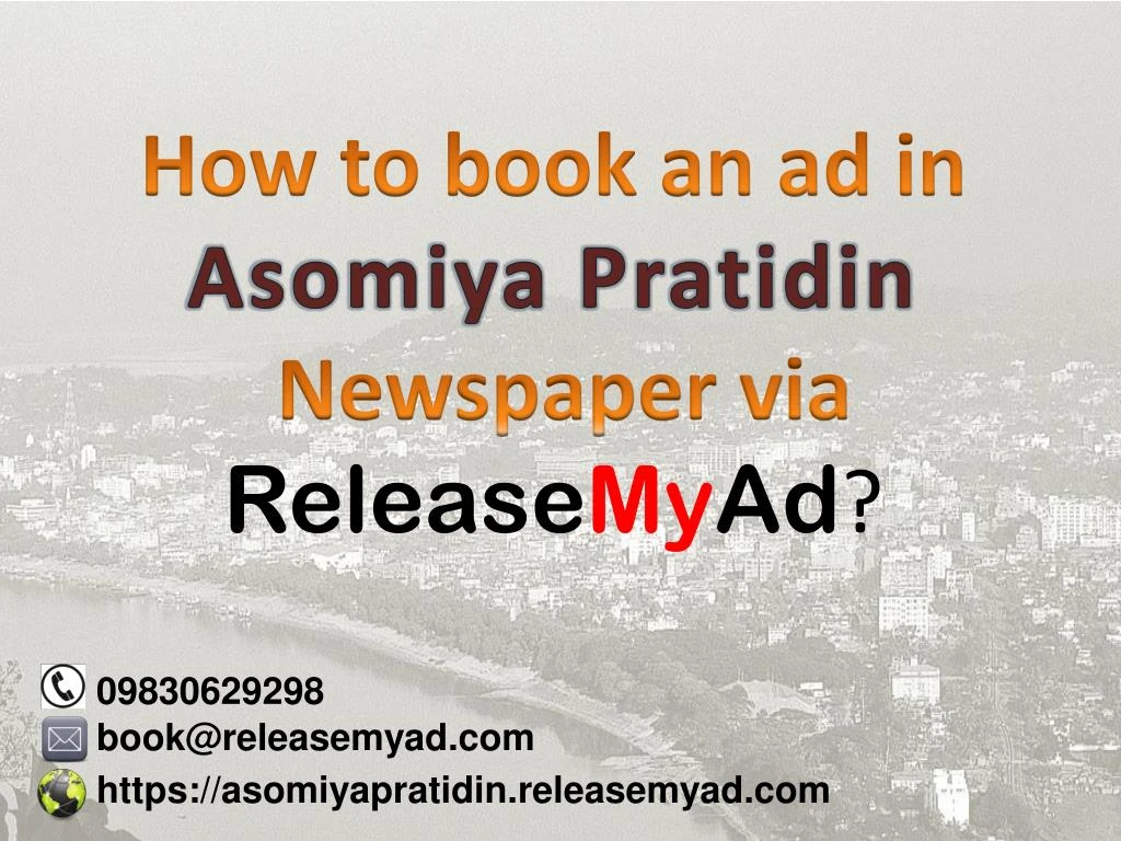 how to book an ad in asomiya pratidin newspaper via release my ad