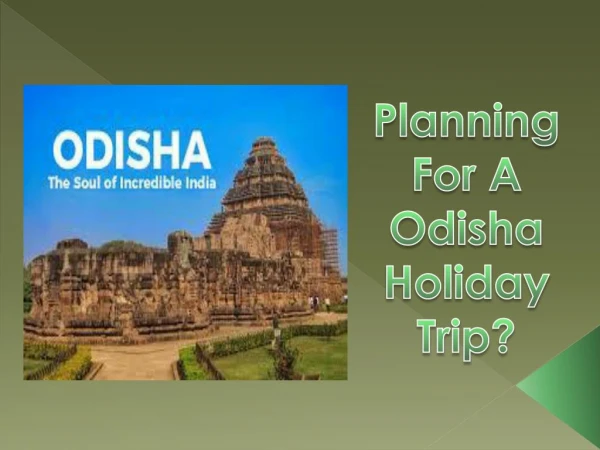 Now Visit Odisha Holiday Packages With Affordable Price – Book Now