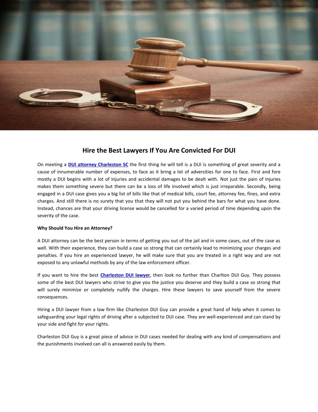 hire the best lawyers if you are convicted for dui