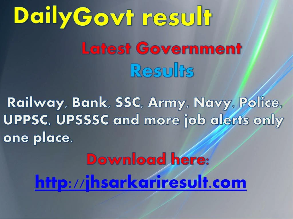 govt result