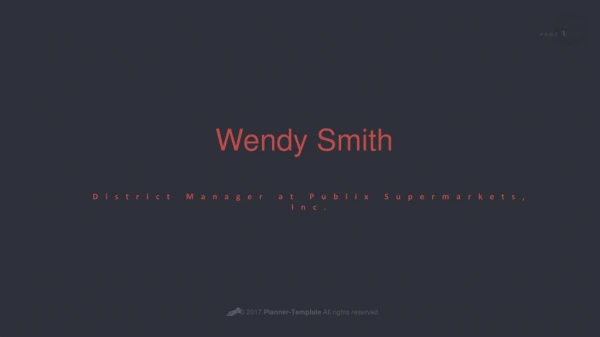 Wendy Smith - Publix Supermarkets, Inc.