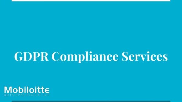 GDPR Compliance Services - Mobiloitte