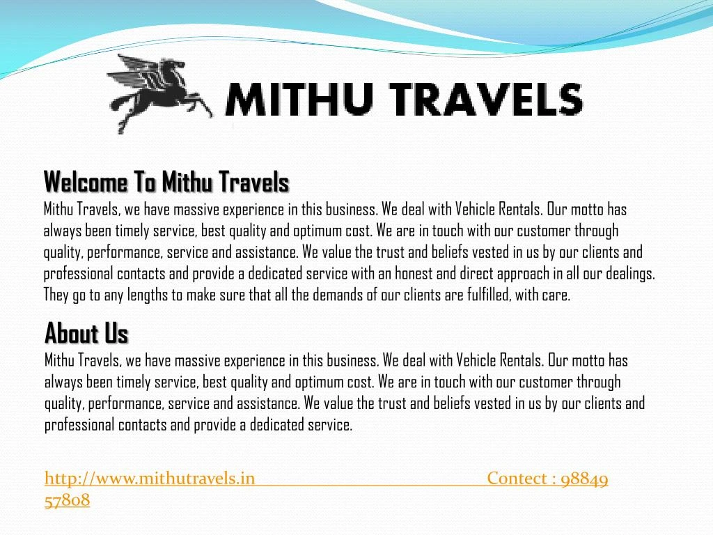 welcome to mithu travels mithu travels we have