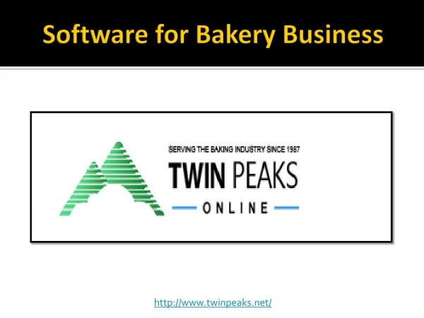 Software for Bakery Business