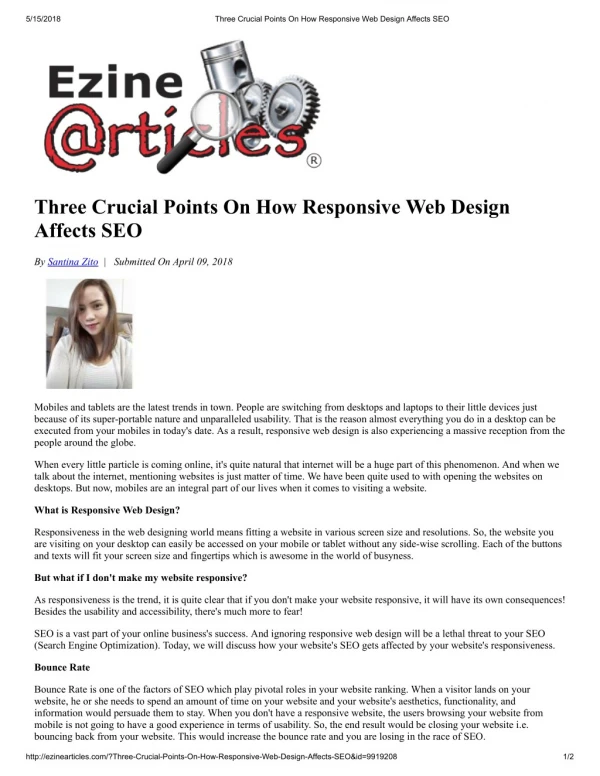 3 Crucial Points On How Responsive Web Design Affects SEO