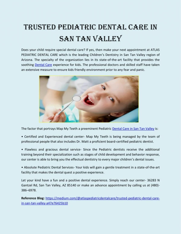 Trusted Pediatric Dental Care In San Tan Valley