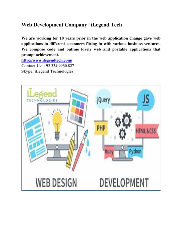 Web development company | ilegend tech
