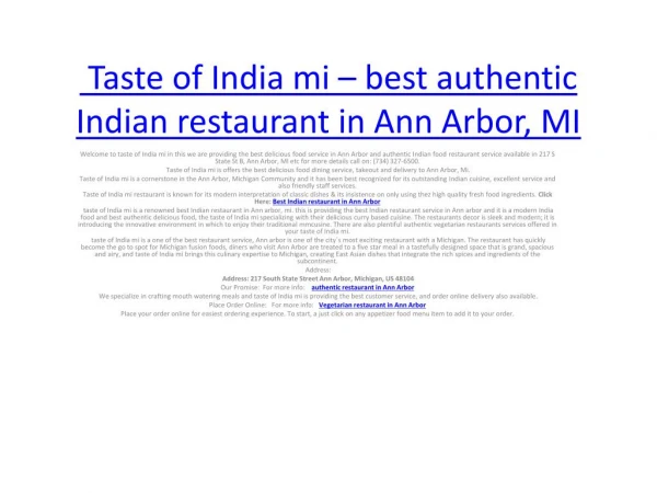 Vegetarian Restaurant in Ann Arbor | Indian beverages in Ann Arbor