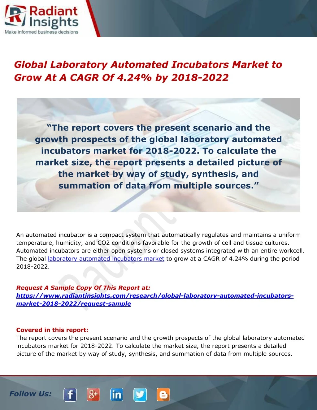 global laboratory automated incubators market