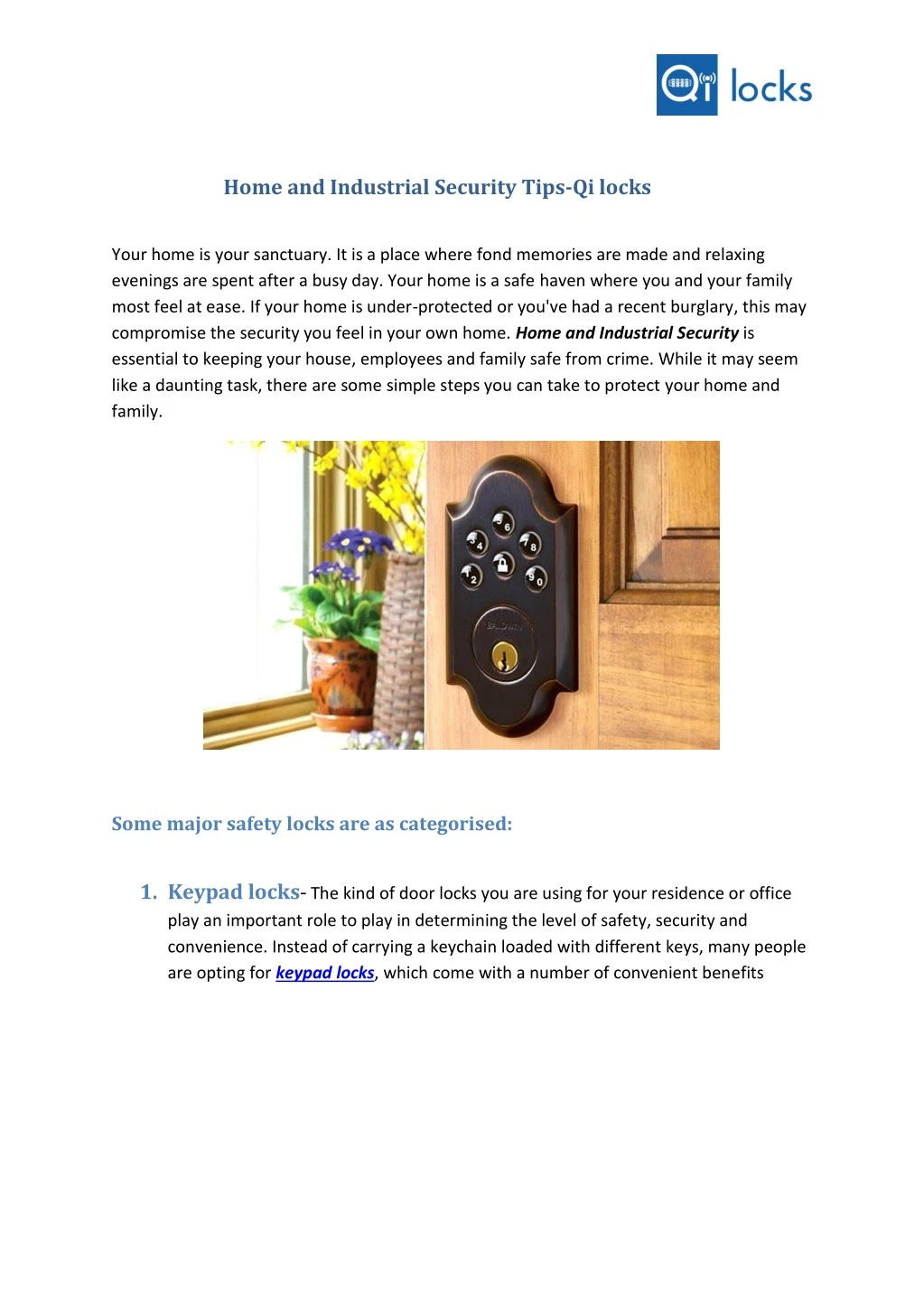home and industrial security tips qi locks